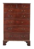 A George III Irish mahogany chest of drawers