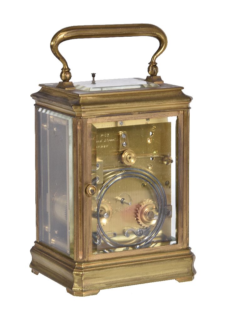 A gilt brass carriage clock - Image 2 of 2