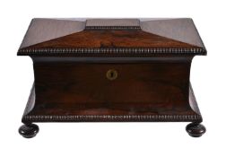 ϒ A Regency rosewood tea caddy