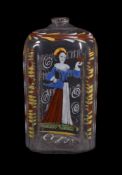 A South German/Bohemian enamelled spirit flask