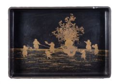 A Japanese Lacquered Robe Tray