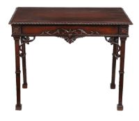 A mahogany silver table in George III style