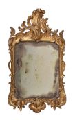 A George II giltwood and gesso girandole wall mirror