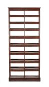 A mahogany and pine open bookcase