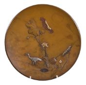 A Japanese Bronze Plate of dished