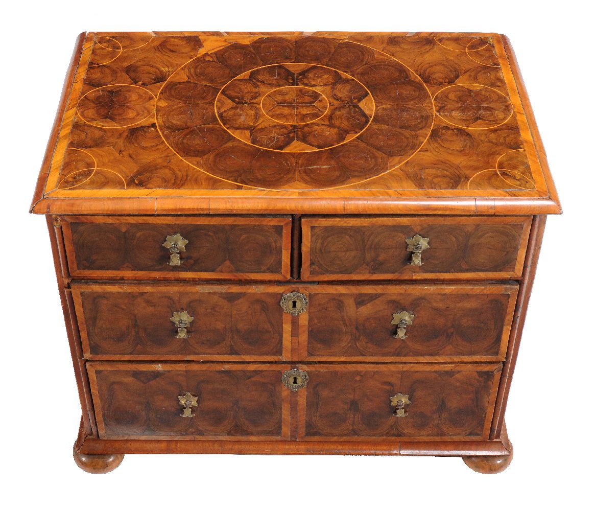 A William and Mary oyster veneered chest of drawers - Image 2 of 2