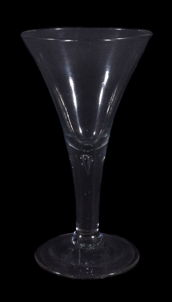 A plain-stemmed goblet