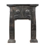 A cast iron chimneypiece