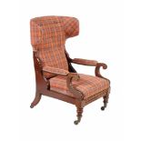 ϒ A William IV mahogany reclining armchair