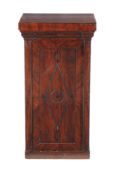 ϒ A Regency mahogany and ebony inlaid plate warming pedestal