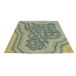 Snake, a Nepalese rectangular woollen carpet by Sky Lake Carpet & Handicrafts