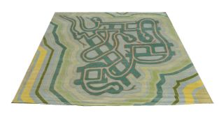 Snake, a Nepalese rectangular woollen carpet by Sky Lake Carpet & Handicrafts