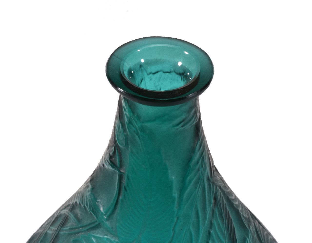 Lalique, René Lalique, Sauge, a green glass vase - Image 2 of 3