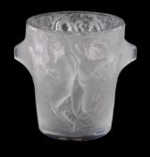 Lalique, Cristal Lalique, Ganeymede, a clear and frosted glass wine or champagne ...