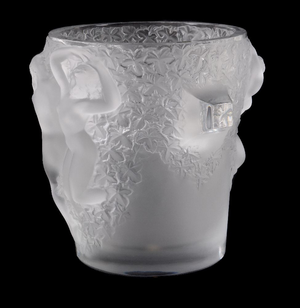 Lalique, Cristal Lalique, Ganeymede, a clear and frosted glass wine or champagne ... - Image 2 of 2