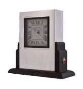 Cartier, ref. 2748, a palladium and wood desk alarm clock
