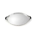 Georg Jensen, a Danish silver twin handled oval Cosmos tray