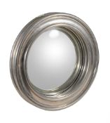 A large convex wall mirror