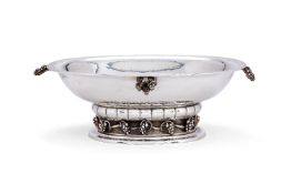Georg Jensen, a Danish silver Grape pattern centrepiece bowl