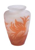 Émile Gallé, a cameo glass ovoid vase