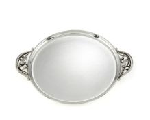 Georg Jensen, a Danish silver Blossom pattern circular tray