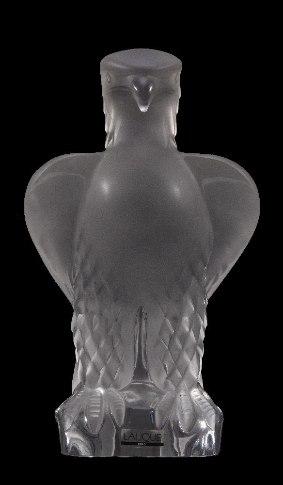 Lalique, Cristal Lalique, a frosted glass model of an eagle - Image 5 of 6
