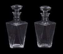 Baccarat, a pair of glass spirit decanters and stoppers