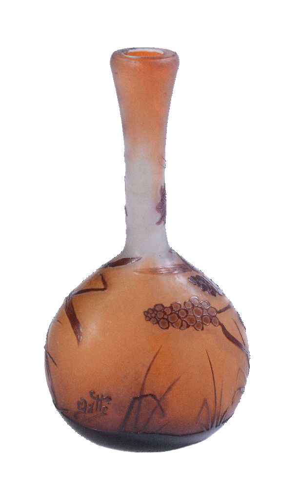 Émile Gallé, a cameo glass bottle vase - Image 2 of 3