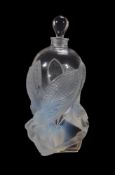 Lalique, Cristal Lalique , Les Elfes, a part frosted glass scent bottle and stopper