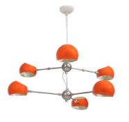 David Weeks Studio, Tri Boi, no. 418, a two tier six light chandelier