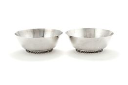 Georg Jensen, a pair of Danish silver bowls