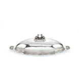 Georg Jensen, a Danish silver oval fish dish, drainer and cover