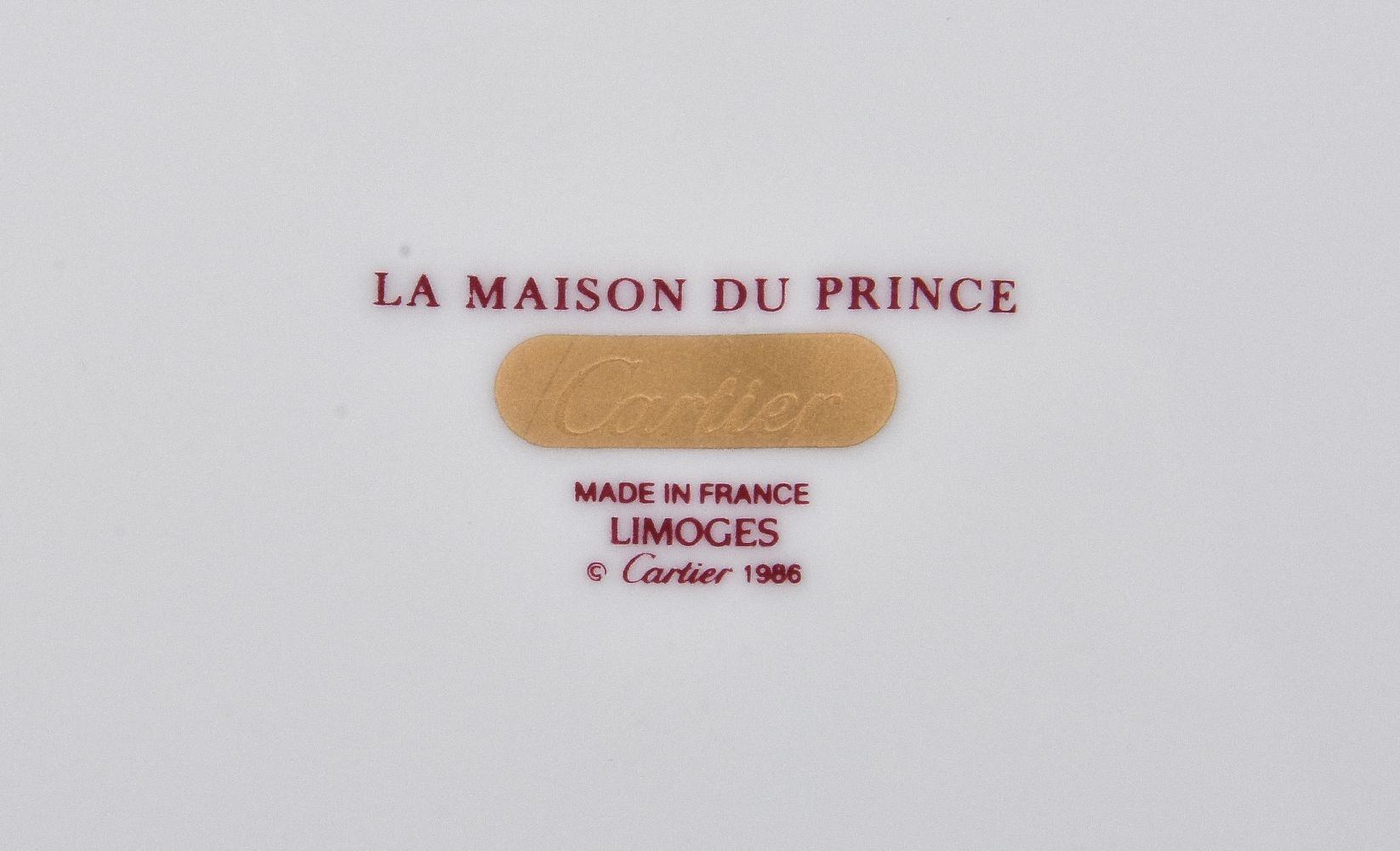 Cartier by Limoges, La Maison Du Prince, a set of six dinner plates - Image 3 of 3