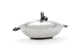 Georg Jensen, a Danish silver Grape pattern vegetable dish and cover