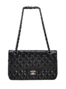 Chanel, a black leather quilted handbag