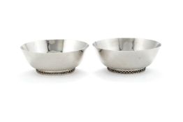 Georg Jensen, a pair of Danish silver bowls