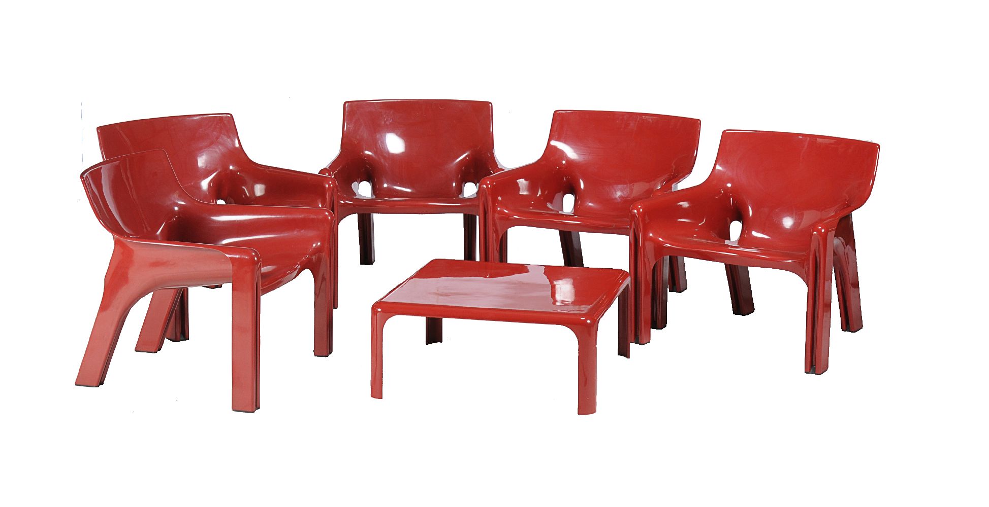 Vico Magistretti for Artemidi, a set of ten Vicario chairs - Image 2 of 5