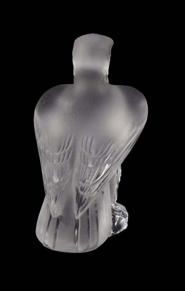 Lalique, Cristal Lalique, a frosted glass model of an eagle - Image 4 of 6