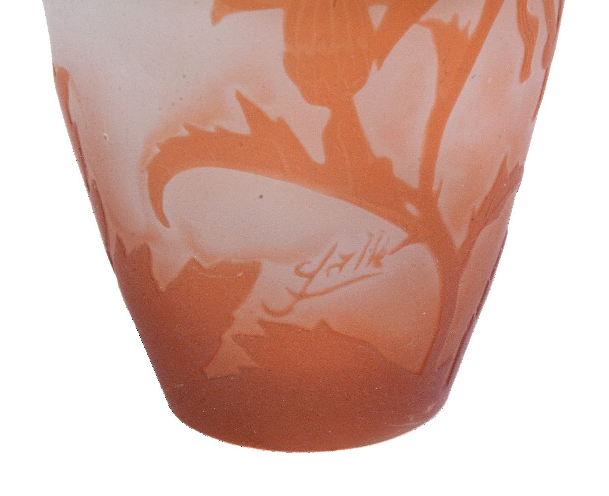 Émile Gallé, a cameo glass ovoid vase - Image 3 of 3
