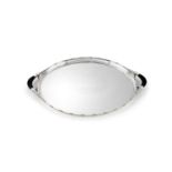 Georg Jensen, a Danish silver twin handled oval Cosmos tray