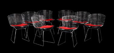 Harry Bertoia for Knoll, 420C, a set of eight side chairs