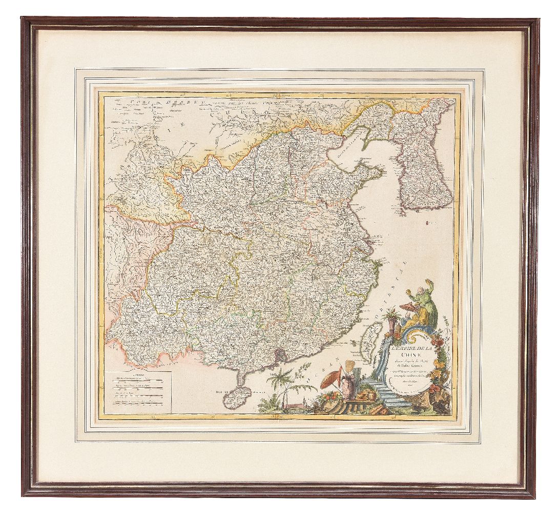 Robert de Vaugondy map of China and Korea dated published 1757 - Image 2 of 3