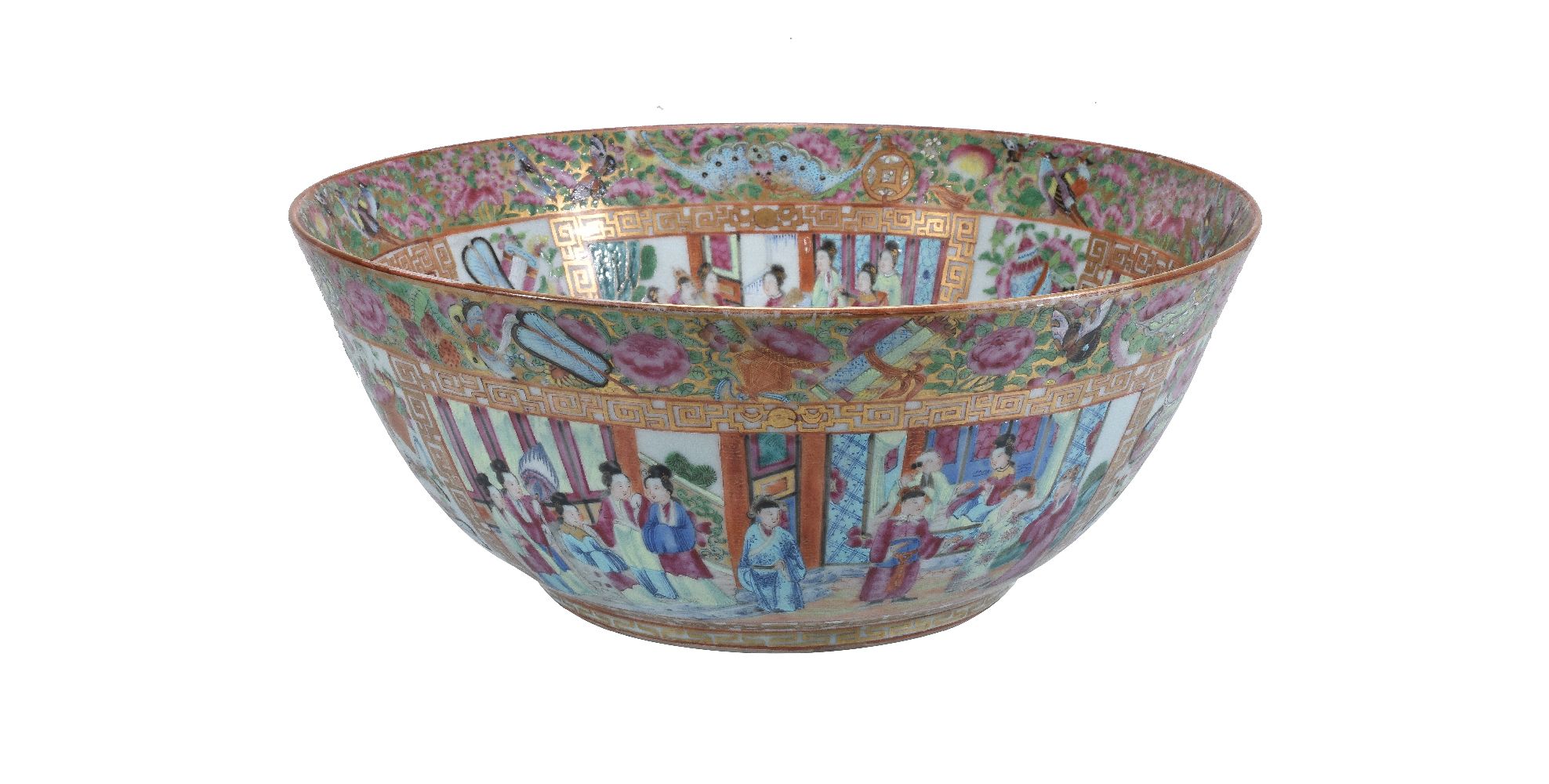A Cantonese Famille Rose punch bowl - Image 5 of 6