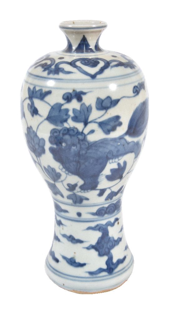 A Chinese provincial blue and white vase - Image 2 of 3