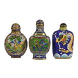 A Chinese cloisonn&#233; &#8216;phoenix&#8217; enamel snuff bottle