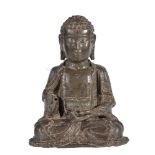 A Chinese bronze seated figure of Buddha