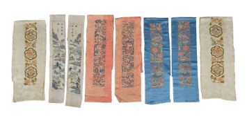 Four pairs of Chinese lady&#8217;s sleeve-bands