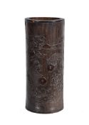 A Chinese bamboo brush vase