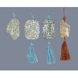 Four Chinese jade pendants