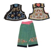 Two Chinese young girl&#8217;s waistcoats
